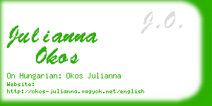 julianna okos business card